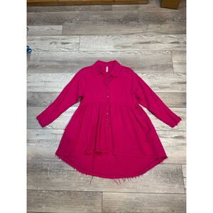 Zenana hot pink tunic top size S